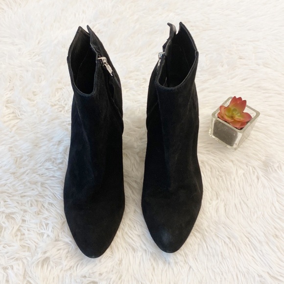 Anthropologie x Sam Edelman WILSON black suede heel ankle boot women size 7 - Picture 8 of 13